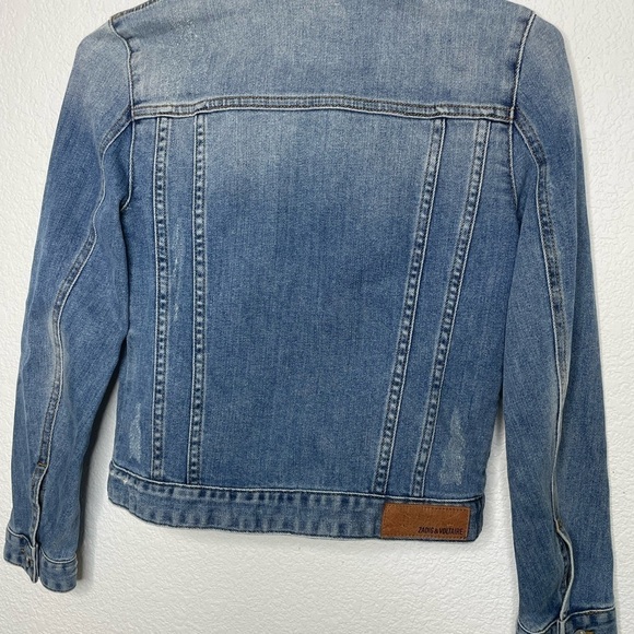 Zadig & Voltaire jacket denim “Kioky” sz small WFCT3403F - Picture 7 of 10
